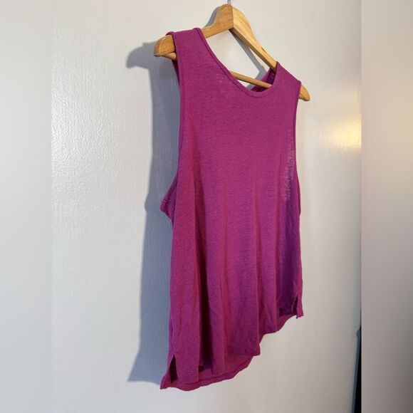 Pink Old Navy Tie-Neck Linen Blend Tank Top Size L EUC - Picture 3 of 5